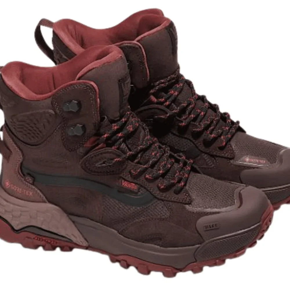 VANS MTE Crestline Gore-Tex Red Unisex Womens 8/Mens 6.5 Waterproof Boots 500264 - Picture 2 of 9